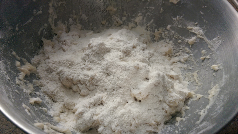 Just sprinkle some flour on top.  No big whoop.