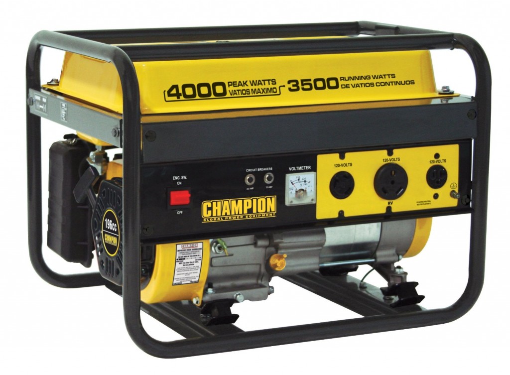 The Champion Power Equipment Model 46533 rated at 4000 peak watts with a running wattage of 3500
